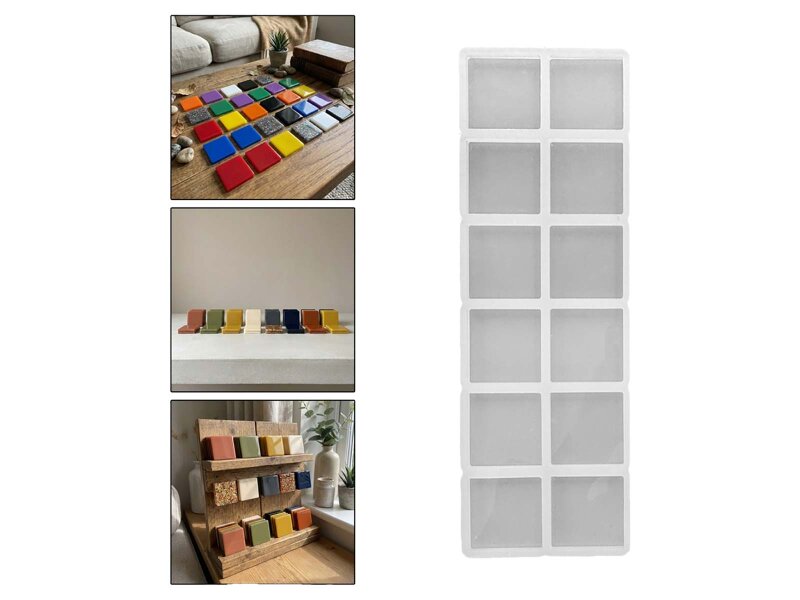 12'li Kare Magnet Epoksi Kalıbı EPK-893