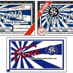 Viktoria Kumaş Boyası 51 Lacivert  Renk  2 Adet + Fiske Sabitleme İlacı