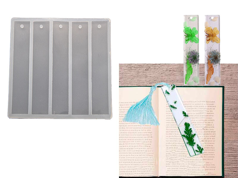5'li Düz Kare Model Kitap Ayracı Epoksi Kalıbı EPK-805