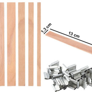 Ahşap Fitil Tutacağı - Ahşap Fitil 10'lu Set