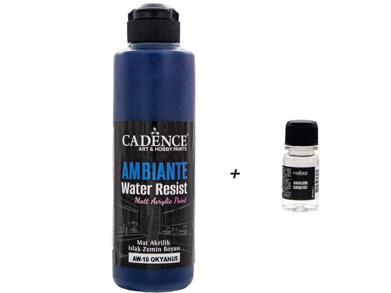 AW10 Ambiante Okyanus Mavi Islak Zemin Boyası 250 ML+ Katalizör 10 GR
