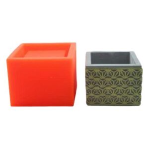Geometrik Motifli Küp Beton Saksı Silikon Kalıp B-41