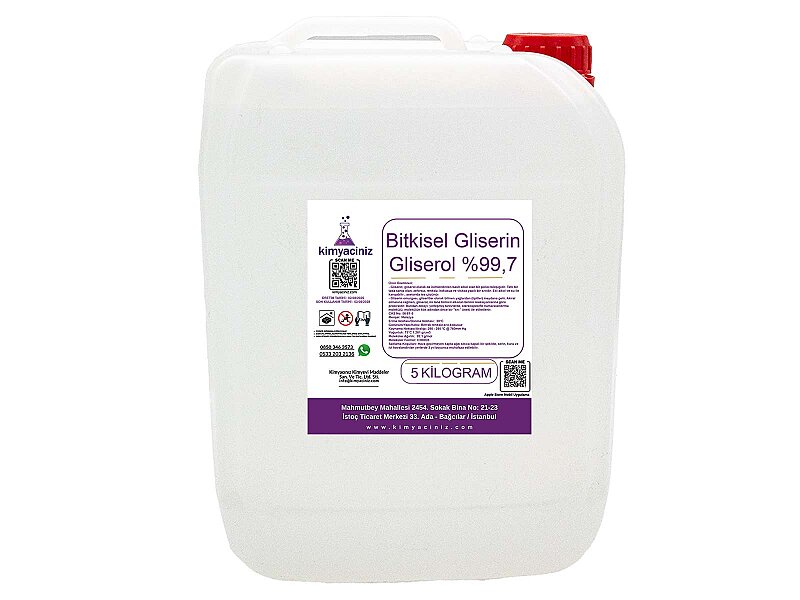 Bitkisel Gliserin - Gliserol %99,7 5 KG