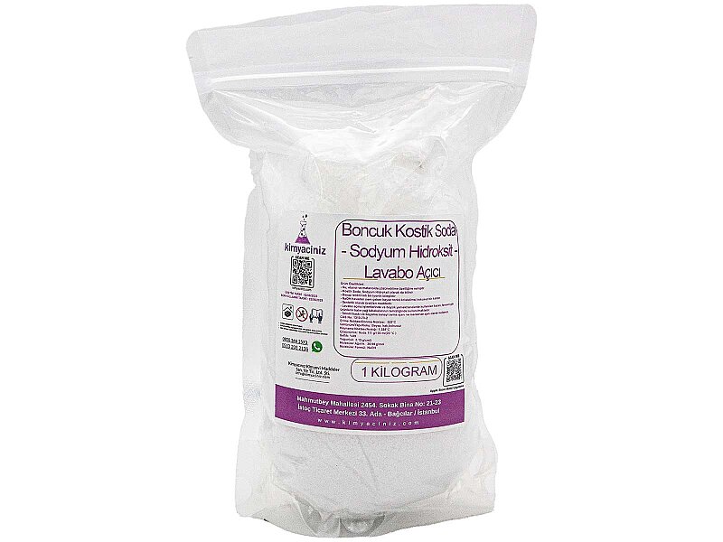 Boncuk Kostik Soda - Sodyum Hidroksit - Lavabo Açıcı 1 KG