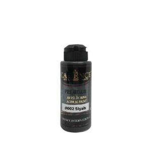 Cadence 0002 Siyah Premium Akrilik Boya 120 ML