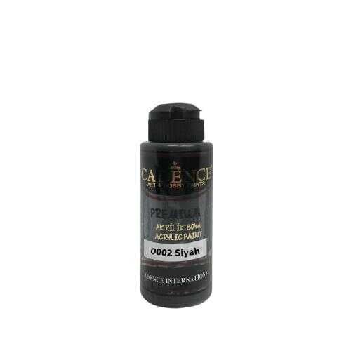 Cadence 0002 Siyah Premium Akrilik Boya 120 ML