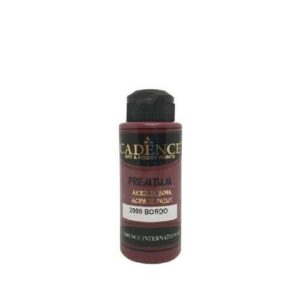 Cadence 2000 Bordo Premium Akrilik Boya 120 ML