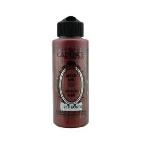 Cadence 236 Bordo Metalik Sedefli Akrilik Boya 120 ML