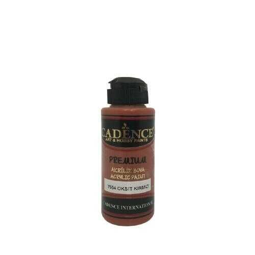 Cadence 7554 Oksit Kırmızı Premium Akrilik Boya 120 ML