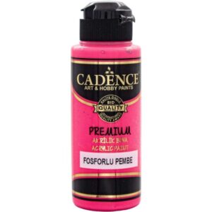Cadence Fosforlu Pembe Premium Akrilik Boya 120 ML