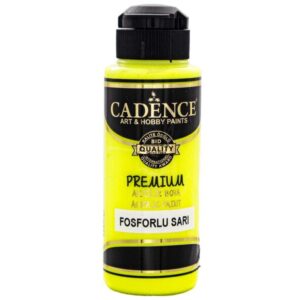 Cadence Fosforlu Sarı Premium Akrilik Boya 120 ML