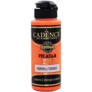Cadence Fosforlu Turuncu Premium Akrilik Boya 120 ML