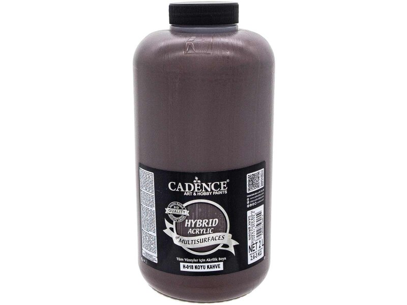 Cadence H-018 Hybrid Multisurface Akrilik Boya 2 LT Koyu Kahve