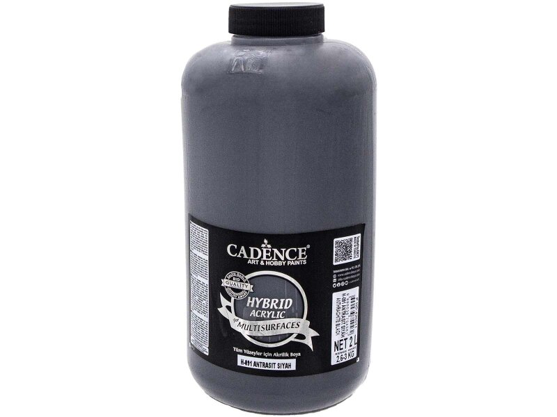 Cadence H-091 Hybrid Multisurface Akrilik Boya 2 LT Antrasit Siyah