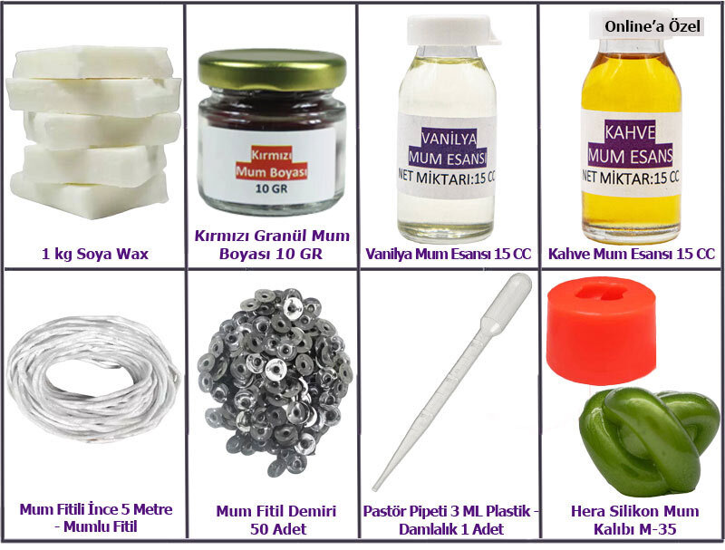 Düğüm Soya Wax Mum Yapım Seti