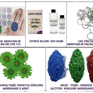 Epoksi Oval Anahtarlık Yapım Seti