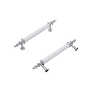 Epoksi Tepsi Gümüş Beyaz Renk Metal Kulp - 96 mm