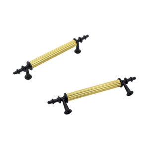 Epoksi Tepsi Siyah Altın Renk Metal Kulp - 96 mm