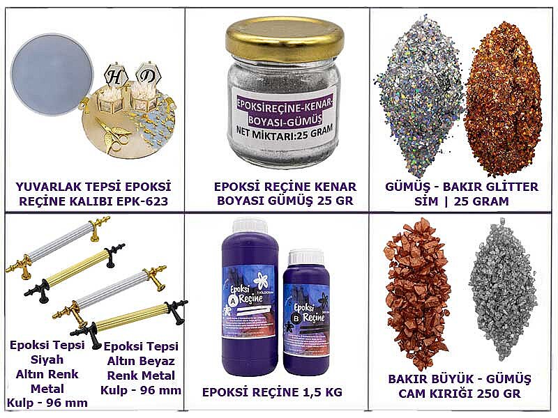Epoksi Yuvarlak Tepsi Yapım Seti
