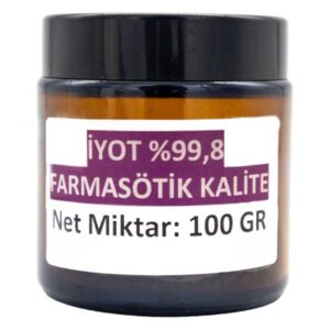 İyot %99,8  (Farmasötik Kalite) 100 Gr