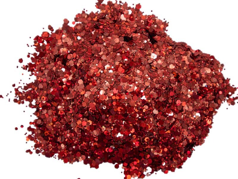 Kırmızı Glitter Süsleme Aksesuarı 100 GR