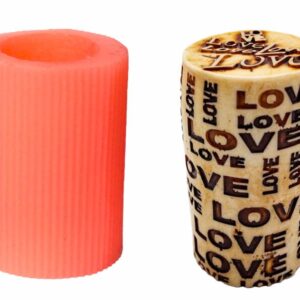 Love Yazılı Silindir Silikon Mum Kalıbı M-228