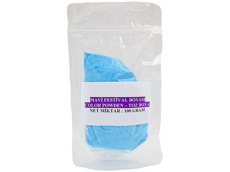 Mavi Holi Festival Boyası Color Powder Toz Boya 100 Gr