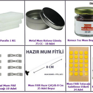 Metal Kutu Mum Yapım Seti Mini