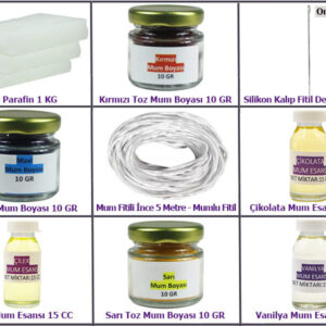 Mini Paket Parafin Mum Yapım Seti