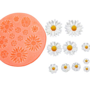 Mini Papatyalar Silikon Mum Kalıbı M-296