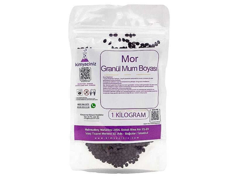 Mor Granül Mum Boyası 1 KG