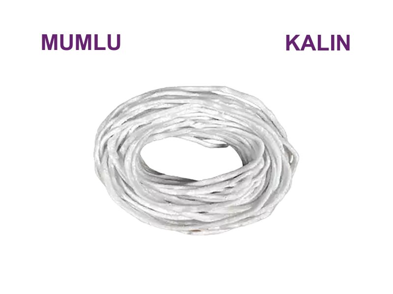 Mum Fitili Kalın 25 Metre - Mumlu Fitil