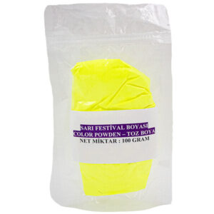 Sarı Holi Festival Boyası Color Powder Toz Boya 100 Gr