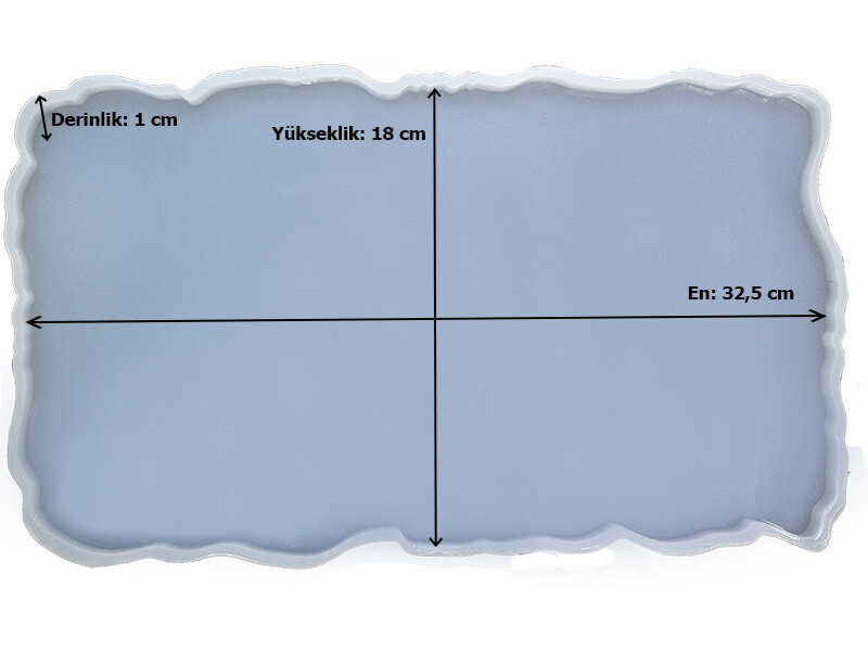 Tırtıklı Dikdörtgen Tepsi Epoksi Kalıbı EPK-443